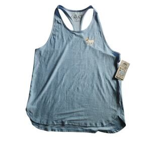 The Goat USA Women's Blue Scoop Neck Racerback Tank Top NWT - Size M